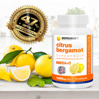 BergaMet Citrus Bergamot Supplement, 170:1 Extract, 1200mg per Serving, 80% Polyphenols, Italian Citrus Bergamot, 180 Capsules, 3 Months, Made in the USA