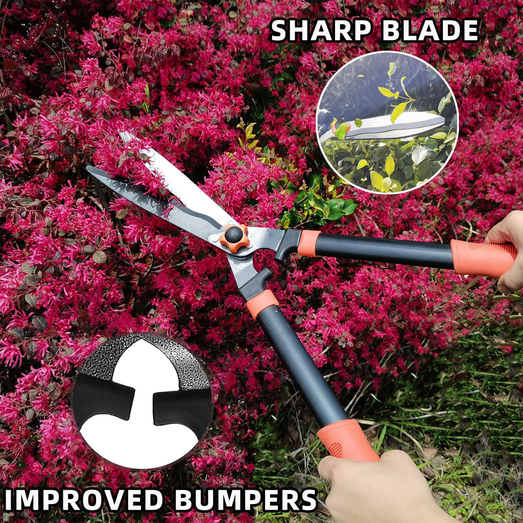 YRTSH Loppers Hedge Shears & Pruners Combo Set 3-Piece Hedge Clippers, Heavy Duty Tree & Shrub Care Kit for Yard, Lawn & Garden, Professional Branch Cutter Tree Trimmer for Indoor & Outdoor Gardening