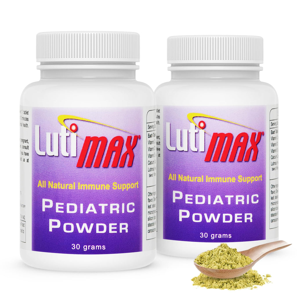 Lutimax Pediatric Powder Brain Supplement with Luteolin & Rutin for Kids - Memory, Focus, Muscle & Immune Support Brain Supplements - Nootropic Antioxidants - 200 Servings