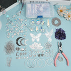 WASTROYAL 420pcs Suncatcher Kit, Crystal Prisms, DIY Garden/Window Hanging