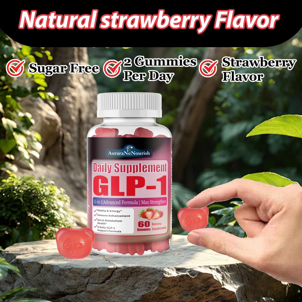 2 Pack GLP-1 Supplement for Women & Men, Sugar Free Gummies GLP 1 Probiotic Akkermansia Muciniphila w. Berberine Ceylon Cinnamon Fiber Support GLP1 Levels for Metabolism Digestive & Gut Health