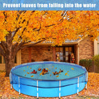 18 Feet Round Leaf Net Cover for Above Ground Pool, Mesh Cover with 12 Pcs Large Metal Clips，Pool Safety Net Fits 18FT Above Ground Pools, Keeps Leaves Out of Your Pool
