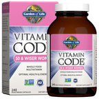Garden of Life Vitamin Code Multivitamin for Women 50 & Over, B Vitamins, A, C, D3, E & K, CoQ10, Probiotics & Enzymes, for Women 50 Plus, 240 Capsules