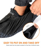 DclobTop 200Pack Black Recycable Shoe Covers Disposable -Non-Slip Shoe Covers for Indoors Reusable, Durable, Breathable Booties, 2 Sizes Fits Up To 12 US Men and 13 US Women Size