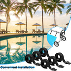 36 Pcs Pool Solar Cover Reel Attachment Kit, Solar Cover Reel Blanket Straps and Clips for Universal Inground Swimming Pool (Yellow, 36Pcs)