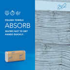 Scott® Professional Universal Multifold Paper Towels, Bulk (01804), Absorbency Pockets, 9.2" x 9.4" sheets, Plus Tier, Compressed, White (250 Sheets/Pack, 16 Packs/Case, 4,000 Sheets/Case)