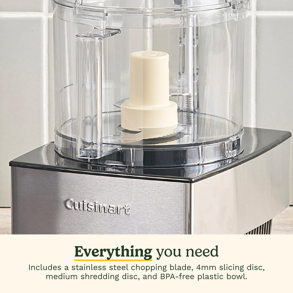 Cuisinart Food Processor, 14-Cup Vegetable Food Chopper for Mincing, Dicing, Shredding, Puree & Kneading Dough, 720-Watt Motor, Stainless Steel, DFP-14BCNY