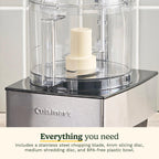 Cuisinart Food Processor, 14-Cup Vegetable Food Chopper for Mincing, Dicing, Shredding, Puree & Kneading Dough, 720-Watt Motor, Stainless Steel, DFP-14BCNY
