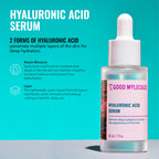 Good Molecules Hyaluronic Acid Serum and Sakura Essence Duo, Hydrating Skincare Set, 30ml Serum with 100ml Boosting Essence, All Skin Types