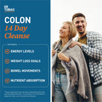 Dr. Tobias Colon Cleanse - Constipation Relief & Gut Health Support for Women & Men | 14 Day Colon Cleanser for a Gentle Colon Detox & Gut Flush - 2 Bottles of 28 Capsules