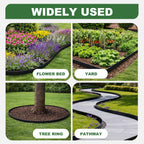 Metal Landscape Edging Border 6 Packs 42'' L x 4.5'' H, Galvanized Steel Garden Edging Border with 6 Stakes, Hammer-in Lawn Edging for Landscaping, Flower Bed, Yard, Pathway, Tree Ring (21ft Total)