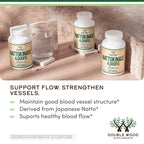 Nattokinase Supplement 4,000 FU Servings, 240 Capsules (Derived from Japanese Natto) Systemic Enzymes for Cardiovascular and Circulatory Support by Double Wood