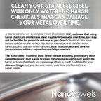 Nano Towels Stainless Steel Cleaner 3-Pack | The Amazing Chemical Free Stainless Steel Cleaning Reusable Wipe Cloth | Kid & Pet Safe | 7x16 (3 pcs)