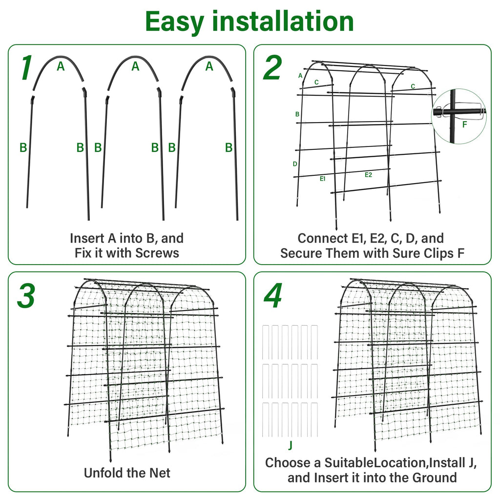 Toriexon Garden Arch Trellis for Climbing Plants