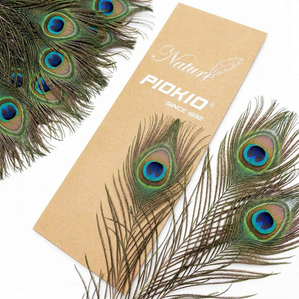 Piokio 50 Pcs Bulk Peacock Feathers, 10-12 inch