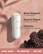 Calcium Supplement - Whole Food with Vitamin K2 & D3, Magnesium, Zinc, Boron, Mineral Complex. Sourced Sustainably from Red Algae. for Bone Strength and Support. Non-GMO & Vegan (270 Count)