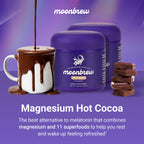 MoonBrew Nighttime Magnesium Hot Cocoa, Natural Sleep Aid Drink Mix for Adults, 2-Pack - Calming Melatonin-Free Sleep Support - Sleepy Hot Chocolate Powder with L-Theanine & Zinc Glycinate
