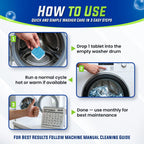 True Fresh Washing Machine Cleaner Tablets 25 Pack for Front Load, Top Load & HE Washers, Helps Remove Odor-Causing Residue, Limescale & Grime, Deep Cleans Drum, Pump, Valve & Hoses, Septic Safe