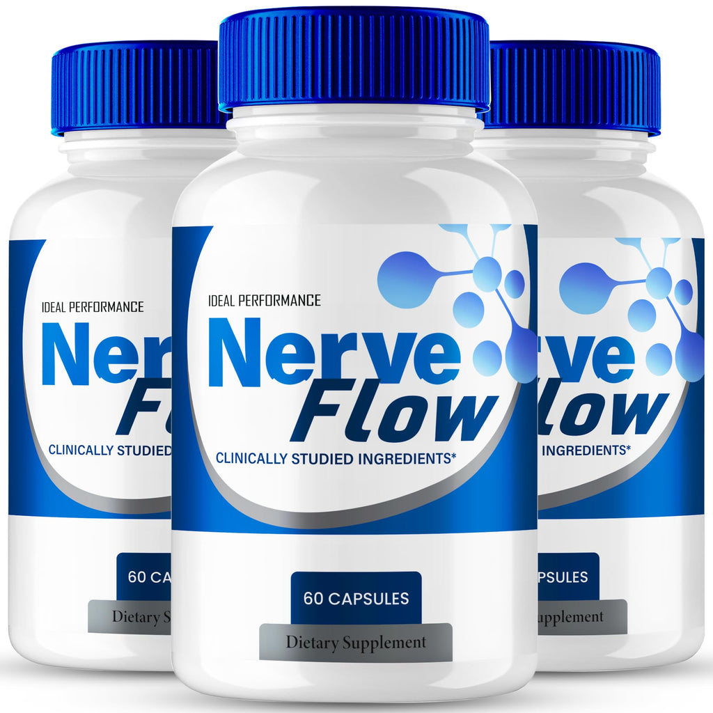 Nerve Flow for Neuropathy Supplements, Nerve Flow Capsules Advanced Nerve Health Pills Extra Strength All Natural Healthy Circulation & Stable Levels, Advanced NerveFlow Support Reviews (3 Pack)