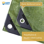 GUARD SHIELD Tarp Green 16x20 Feet Multi Purpose Waterproof Poly Tarp Cover 4mil (2-Pack)