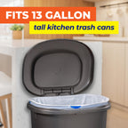 Hefty Essentials Drawstring 13 Gallon Kitchen Trash Bags, Tall Unscented Trash Bags for Kitchens, Home Offices, or Laundry Rooms, Easy to Tie, Lift, and Carry, White (Pack of 270)