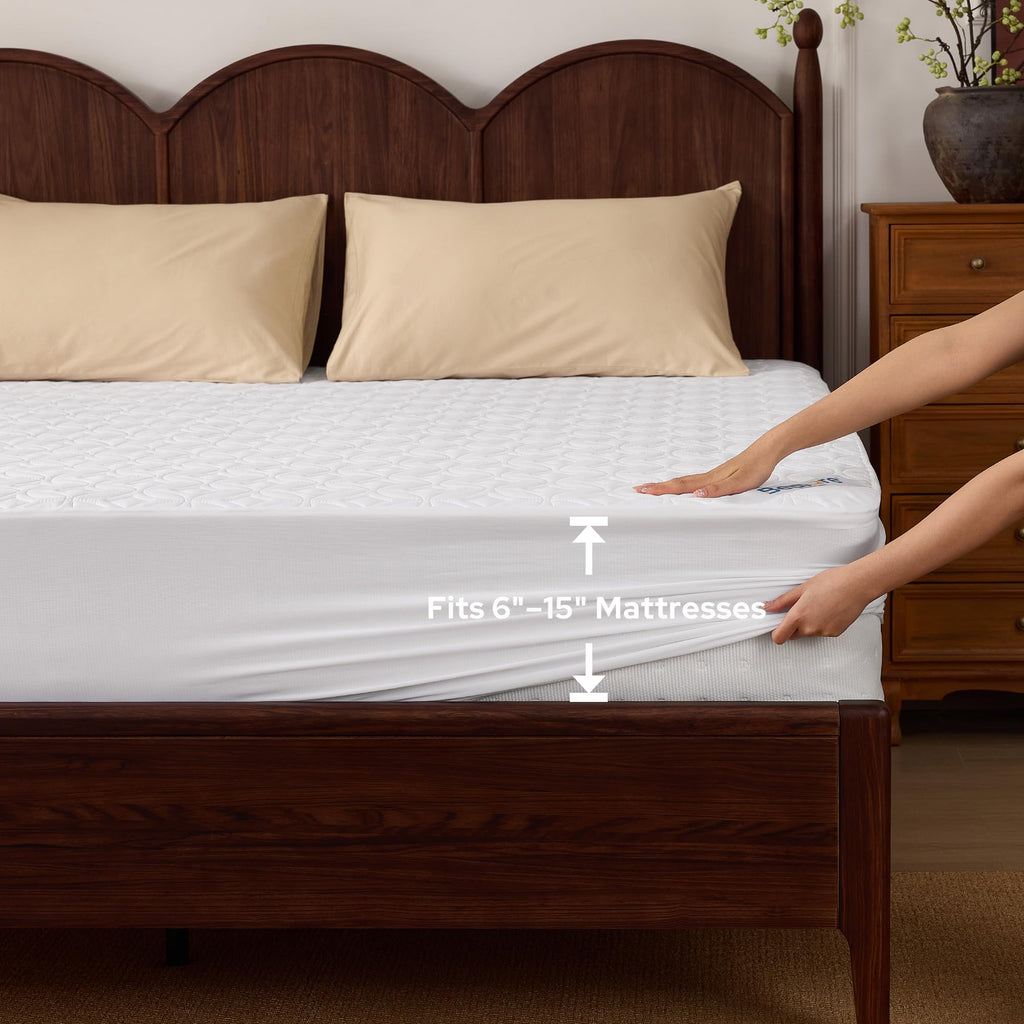 BEDLORE Waterproof Mattress Protector, Full Size Mattress Pad