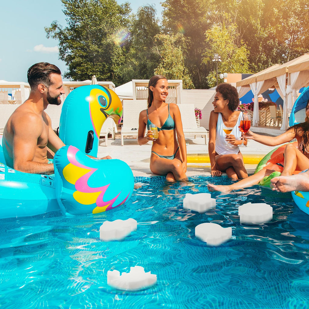 Zhehao 50 Pack 5 Shapes Hot Tub Sponge Absorber Oil Absorbing Sponge Foam Hot Tub Scum Absorber for Swimming Pool Spa Cleaning Accessories(White)