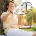FLAGWIX American Eagle Christmas Wind Spinner, 12 in Stainless Steel