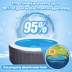 MADHOLLY Spa Hot Tub Cover for Heat Retention - 7FT Dia Round 16-Mil Heavy-Duty Bubble Solar Blanket for Preventing Water Evaporation, Easy to Cut and Clean