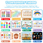 iHarPro Busy Book for Kids, Montessori Toys for Toddlers, Autism Sensory Educational Toys, Toddler Preschool Learning Activity Binder and Early Books - for Boys & Girls Develops Fine Motor Skills