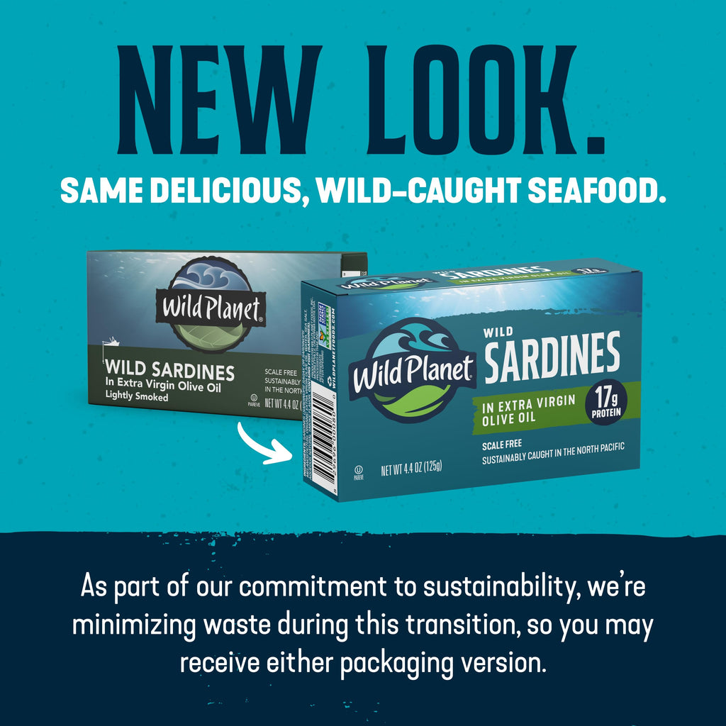 Wild Planet Wild Sardines in Extra Virgin Olive Oil, 4.4 Oz Can, 12 Pack