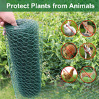 Mklsit Plant Protectors from Animals, Wire Plant Fence Cage, 32.8Ft x 16In