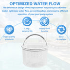 2026 New SPX1082CA Pool Skimmer Basket for Inground Pool Replacement Hayward Skimmer Basket SP1082 SP1083 SP1084 1085 1086 SP1075 ,for Aladdin B-152 Skimmer，316 Stainless Steel Handle with Rubber Grip