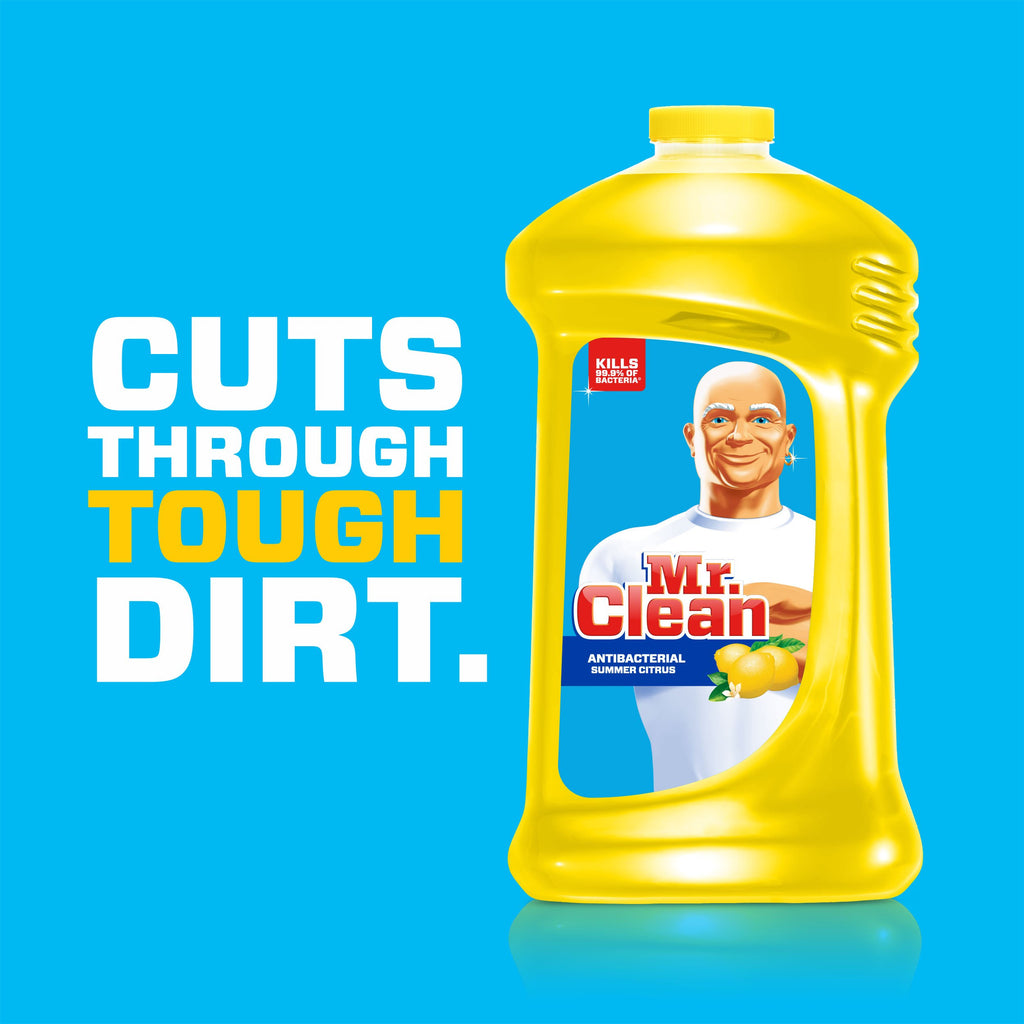 Mr. Clean Multi Surfaces Antibacterial Liquid Cleaner, Summer Citrus, 128 Oz
