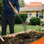 KOLEIYA 4-Tine Garden Fork,Heavy Duty Pitch Fork for Gardening,Digging Fork and Spading Fork for Loosening Soil,Compost Fork with Fiberglass Handle,45 Inch