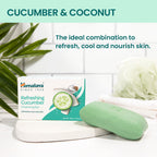 Himalaya Cleansing Bar Soaps Variety Pack, Neem & Turmeric, Almond, Cream & Honey and Cucumber, 4.41 oz, 12 Pack