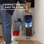 O-Cedar H2prO Flat Mop System | Quick Cleaning Tool | Clean with Water | Machine Washable Reusable Microfiber Mop Pad | Safe on Wood Floors, Vinyl, Tile, Baseboards, Walls