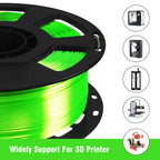 Shiny Silk Bright Lime Green PLA 3D Printing Material, 1kg 2.2lbs 1.75mm 3D Plastic Material, Widely Support for FDM 3D Printer, Easy to Print with Extra Sample by BBLIFE