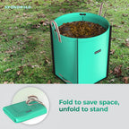 SPONDWILD Reusable Yard Waste Bags, 63 Gallon Large Self-Standing Leaf Bag