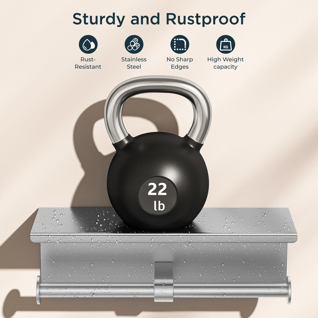 FORIOUS Toilet Paper Holder with Shelf, Commercial Toilet Paper Dispensers