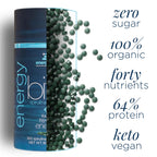 ENERGYBITS - Organic Spirulina Tablets - Plant-Based Algae Superfood - for Focus, Fitness, Energy - Plant Protein - Gluten Free - Collagen, Vitamin B12, Omega 3 - Keto & Vegan - 60 Algae Tablets