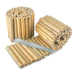 HTWNK Bamboo 2 Pack Short Fence Outdoor Landscape Edging Flexible Decorative Border 7.8'' H x 47'' L