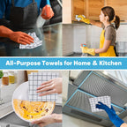 AIDEA Microfiber Cleaning Cloth Roll, 50PK, Microfiber Kitchen Towels, Reusable Paper Towels Tear Away Cloth, Lint Free Rags for House, Window, Cleaning Supplies 11.5"×11.5"