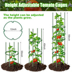 POILKMNI 3 Pack Tomato Cage for Garden - 59'' Tall Plant Support Heavy-Duty Tomato Trellis, Adjustable Garden Trellis for Climbing Plants Vines Vegetables Flowers Cucumber Peony Plant Cage