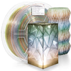 iSANMATE Clear PLA 3D Printer Filament, Transparent Rainbow Glitter Filament, PLA+, 1KG/Spool