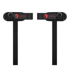 Ekkovision Weight Lifting Straps, Cuffed D Ring, Phase 3 Logo, Black