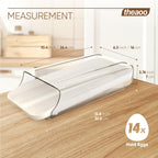 theaoo Egg Holder for Fridge, Automatic Rolling Egg Container for Refrigerator, Clear Plastic Egg Dispenser, Stackable Eggs Organizer with Quick Removable inner Tray For Organizers and Storage, 1 Pack