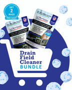 2-Pack Value BUNDLE of Drain Field Cleaner Tablets by Dr Pooper. Clears Septic Tanks and Drain Fields of Tough Clogs, Scum, Sludge AND Eliminates Odors FAST - Aerobic & Anaerobic Systems, Just Flush
