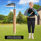 AON Japanese Weeding Sickle & Hand Hoe, 4-Tine Uprooting Garden Tool