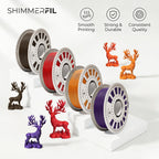 SHIMMERFIL 3D Printer Filament, High Speed Pla Filament, Dimensional Accuracy +/- 0.03 Mm, Pla, Pla 1 Kg (2.2 Lbs) Per Roll, Fit Most FDM 3D Printers